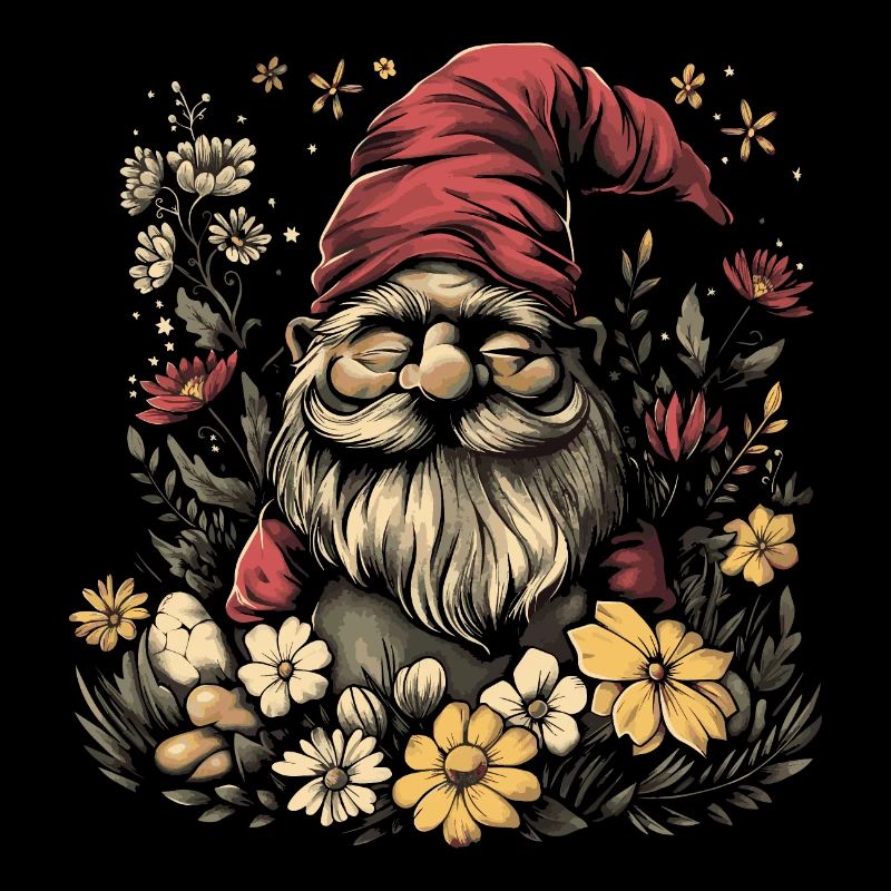 Funny garden gnome