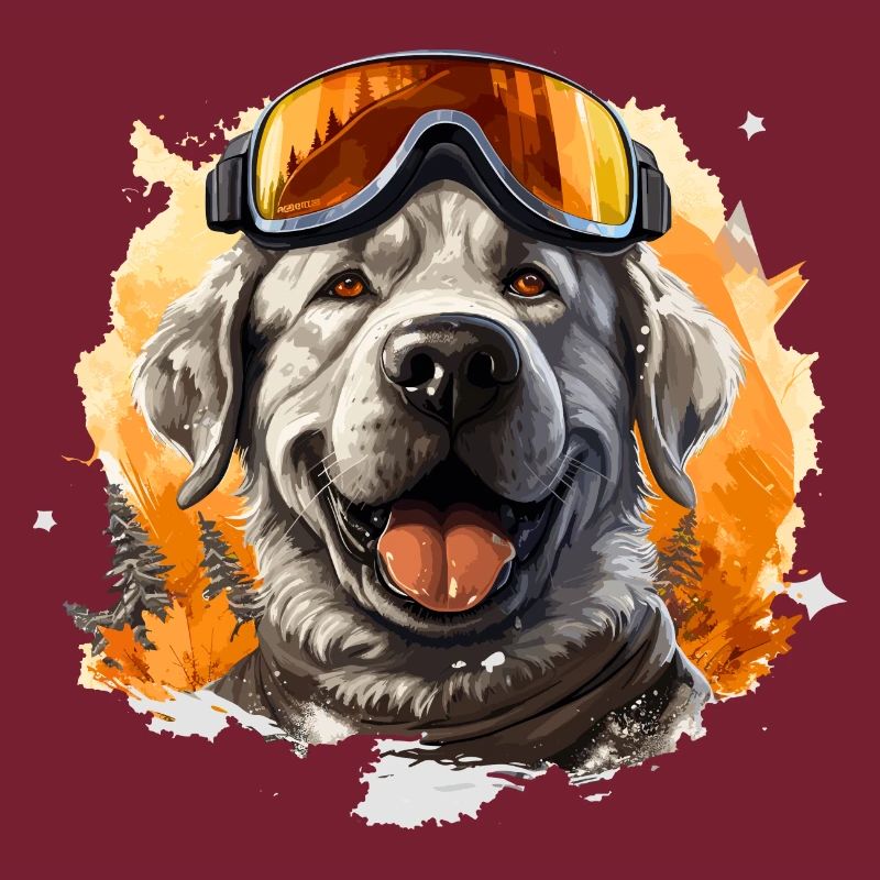 Kangal Ski Elegance: Vector Winter Warrior Tee