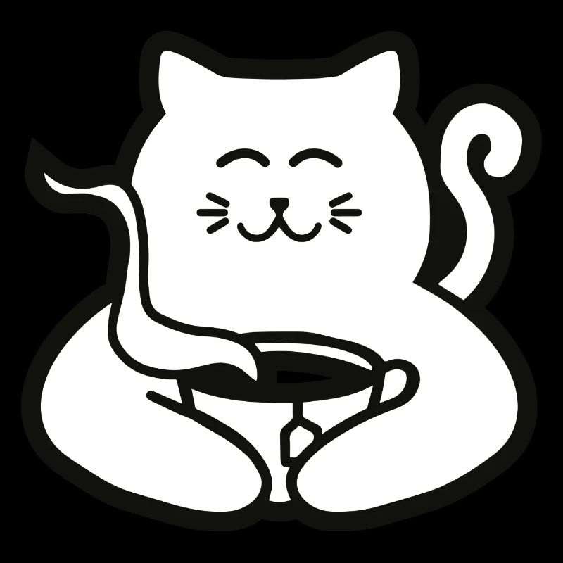 Katze mit Tee Earl Grey