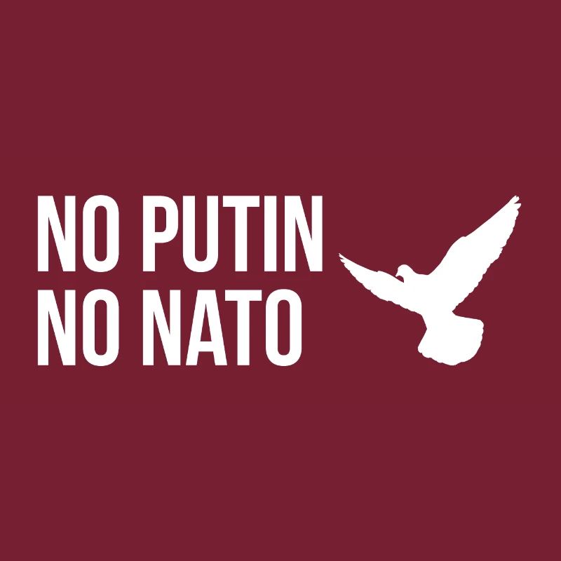 PAS DE POUTINE, PAS D’OTAN avec la colombe de la paix