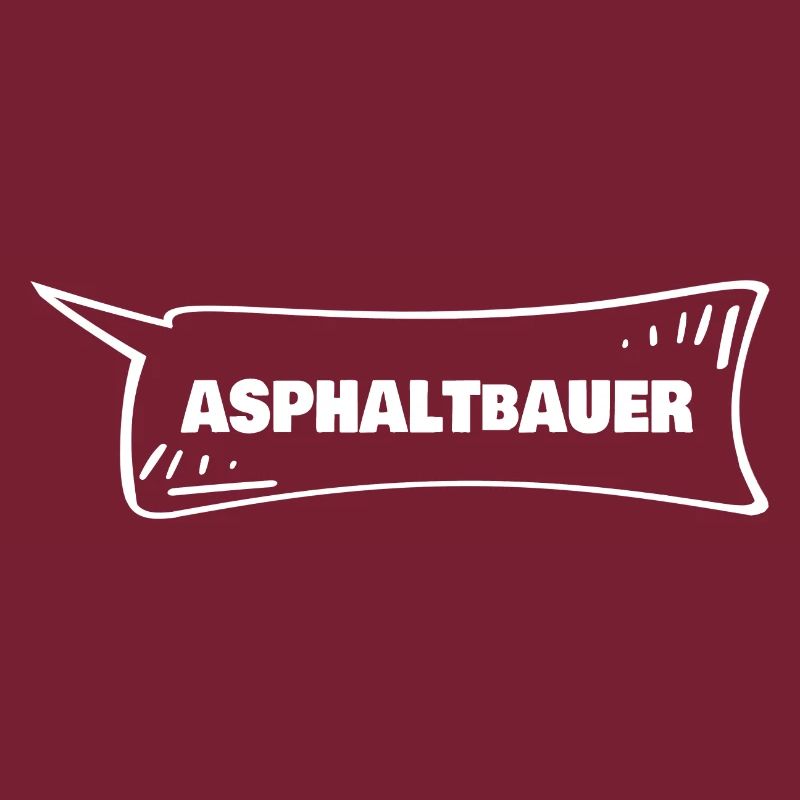 Asphaltbauer als Sprechblase