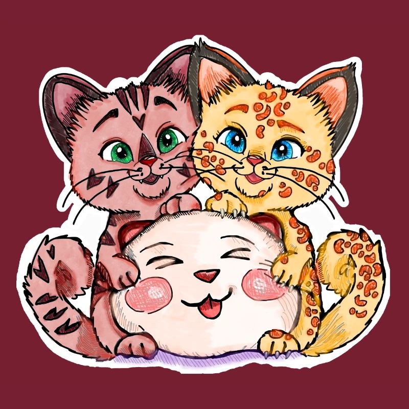 Two kittens with stuffed animal