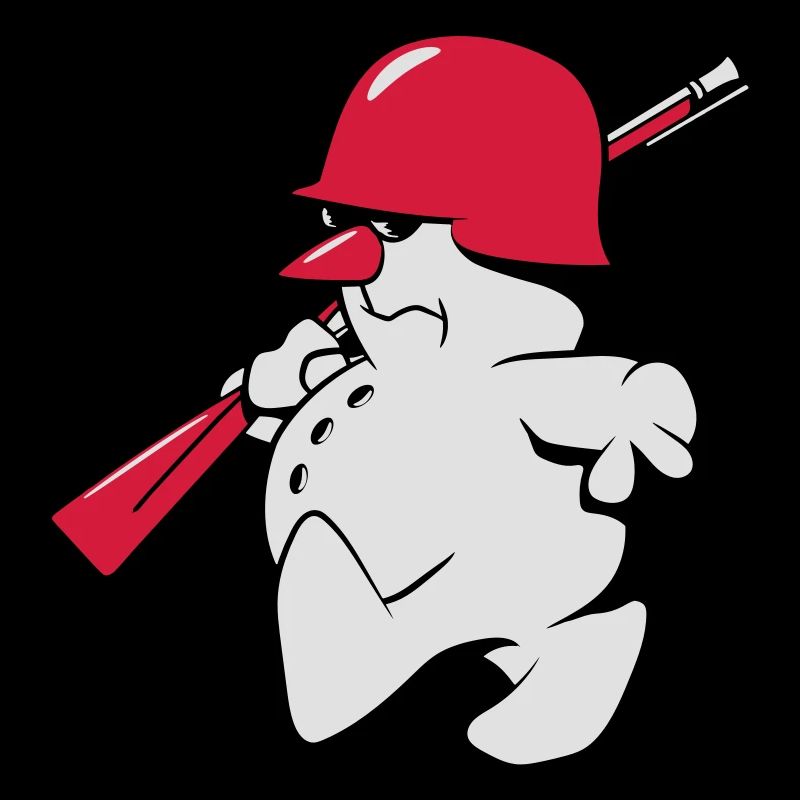 Schneemann soldat gewehr flinte