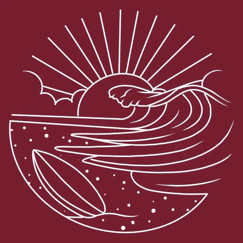 Surfboard Sun Waves