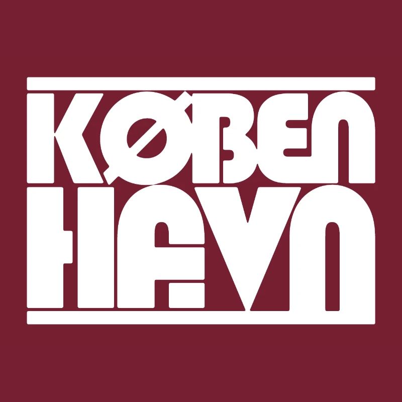 Conception du lettrage du Danmark de Copenhague