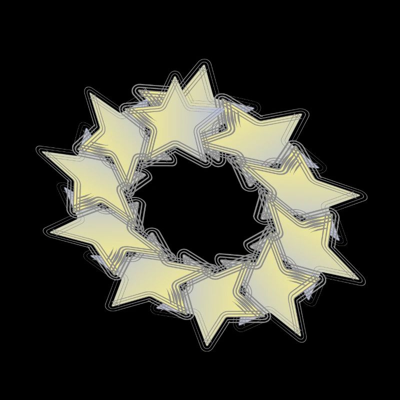Muster Sternenkreis effect