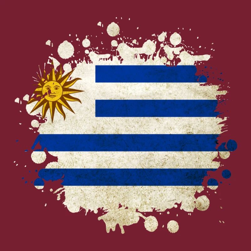 Uruguay Klecks Flaggen Design