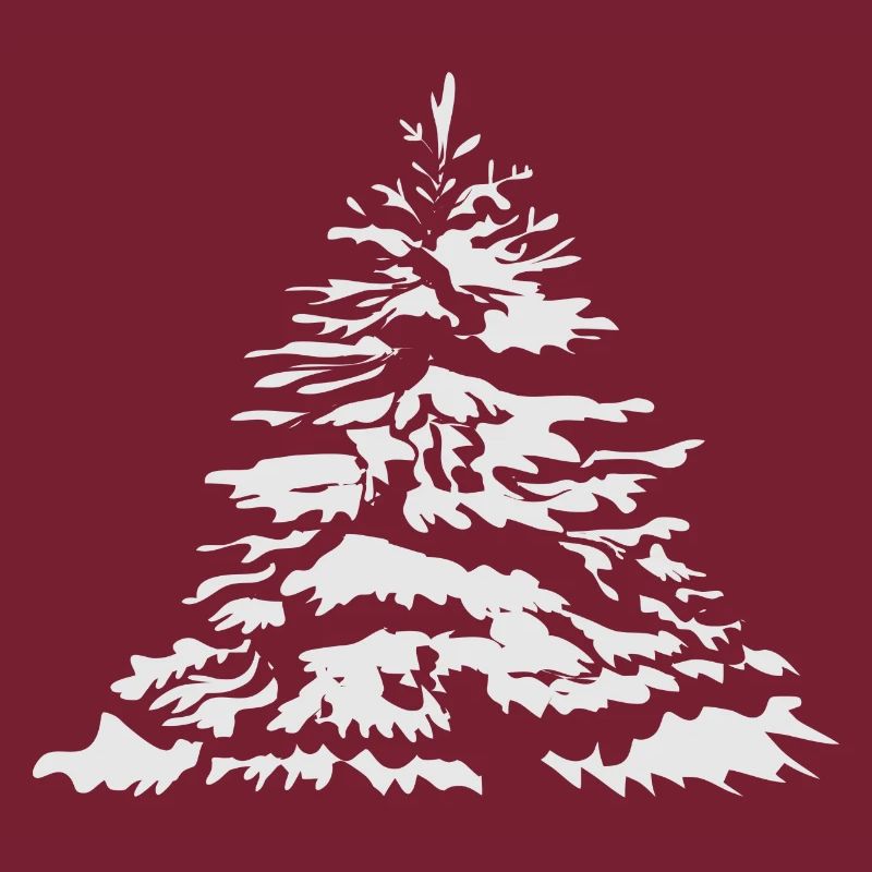 schneebedeckter Christbaum oder Tannenbaum