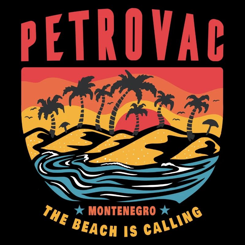 Conception de la plage de Petrovac Montenegro