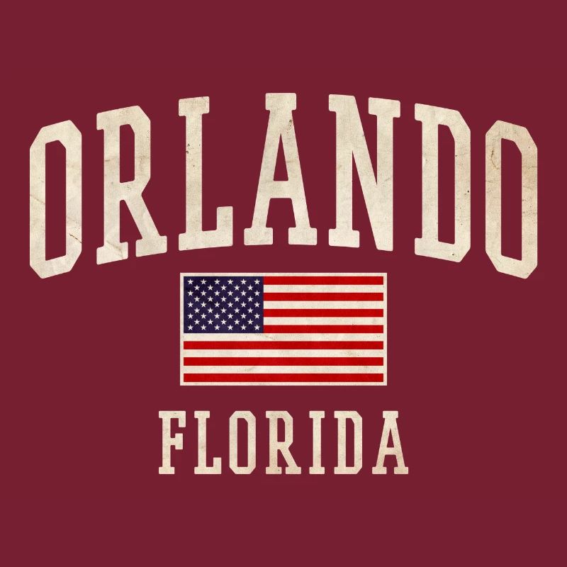 Design du drapeau vintage à Orlando, Floride,
