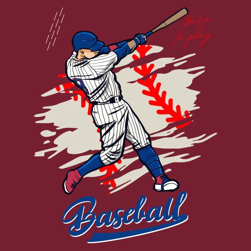 Illustration dynamique de balancement de baseball