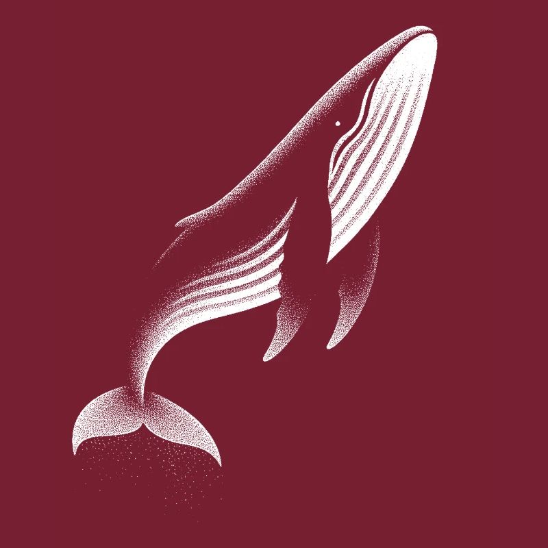 Stilvolles Wal Dotwork Design