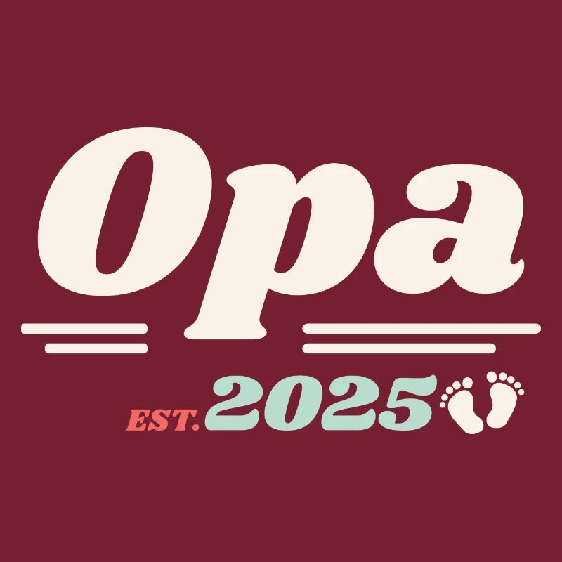 Opa Est 2025 Ich werde Großvater Retro Style