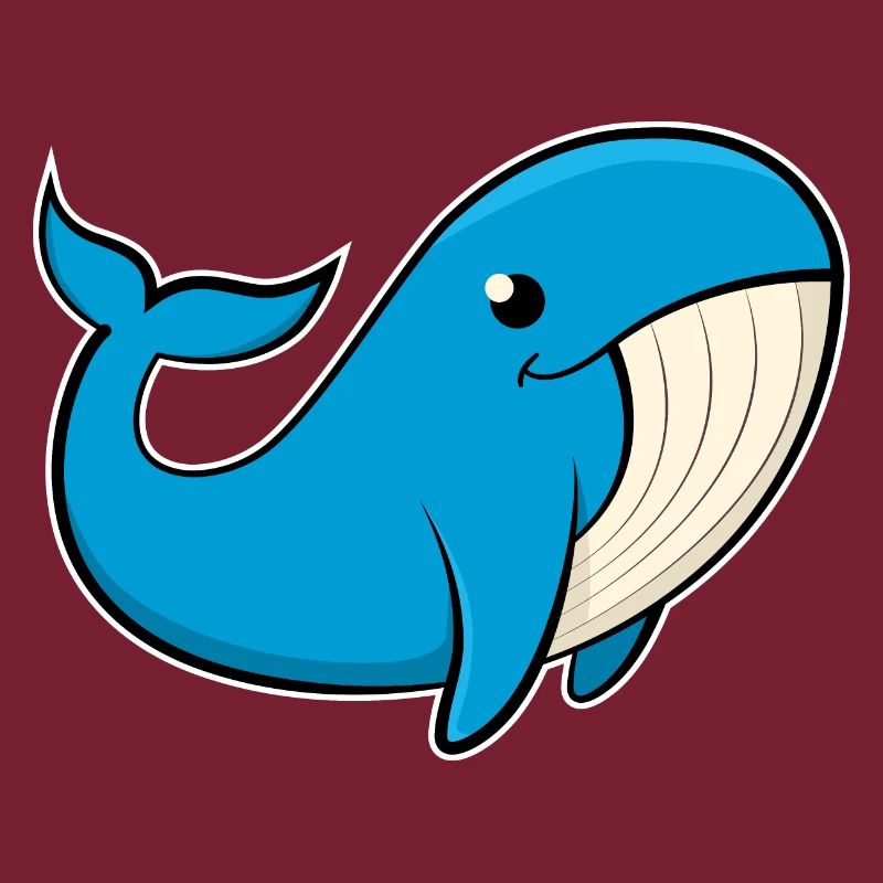 Image joyeuse d’une baleine bleue