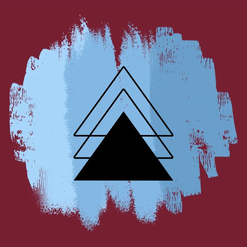 Superposition du triangle bleu