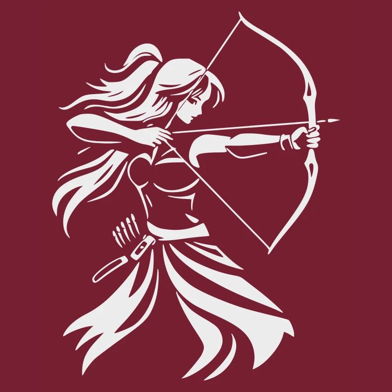 Archer Silhouette with Bow