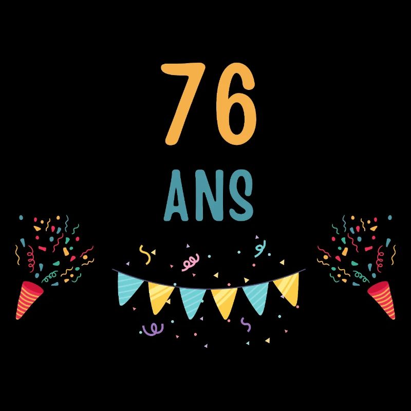 76. Geburtstag Buntes Konfetti