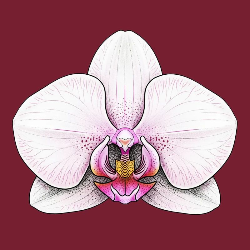 Illustration d’orchidée élégante pour la mode