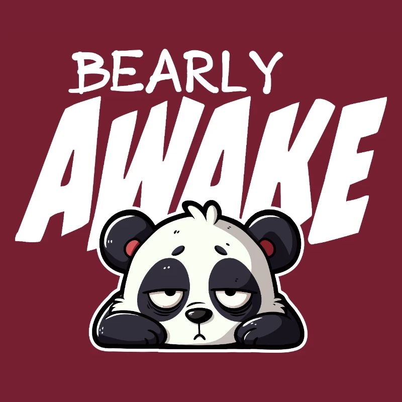 Sleeping Panda Barely Awake