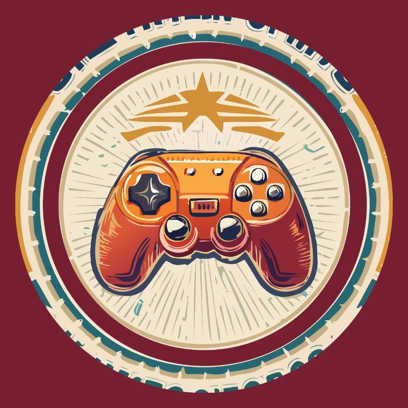 Retro Game Controller Badge