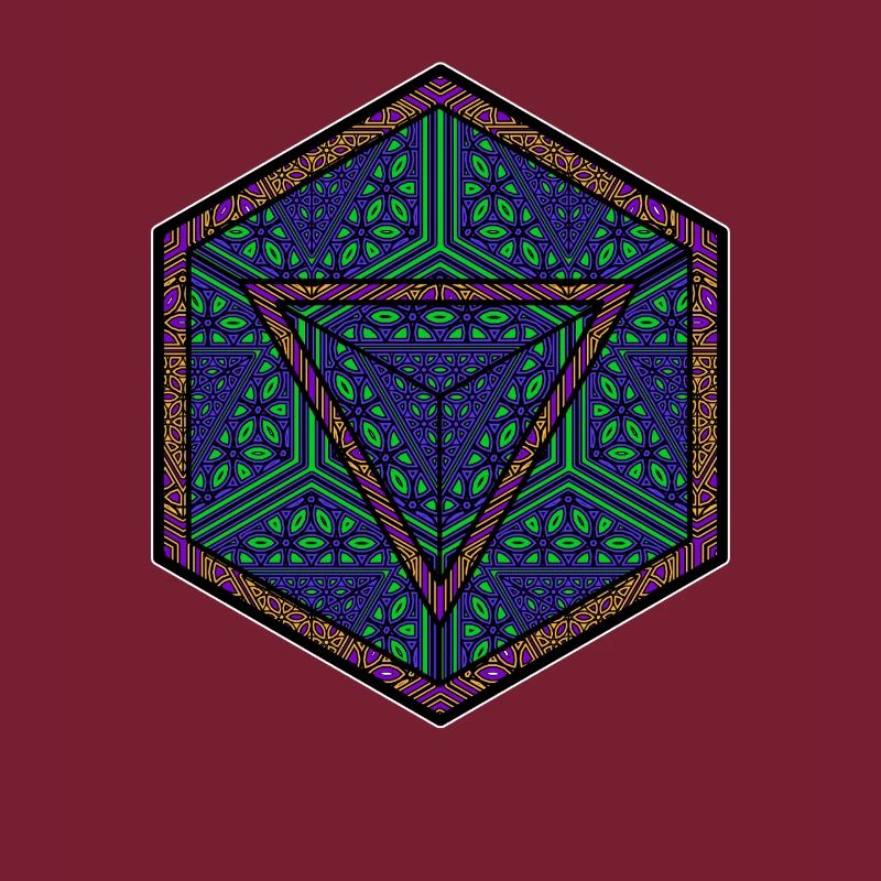 Mandala Kaleidoscope Triangle Pattern Psychedelic