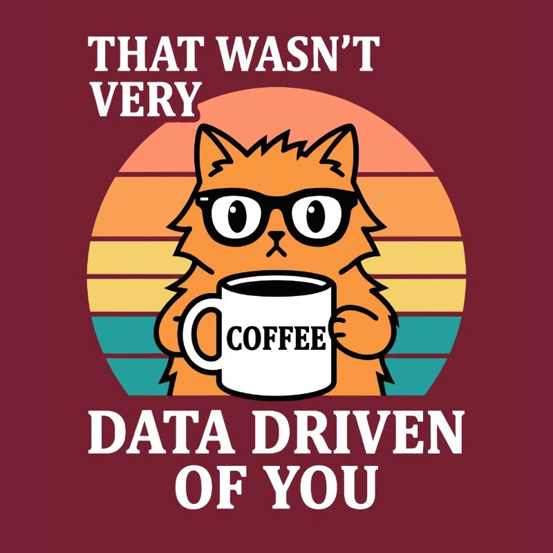 Nicht sehr datengetrieben Katze Kaffee IT Nerd