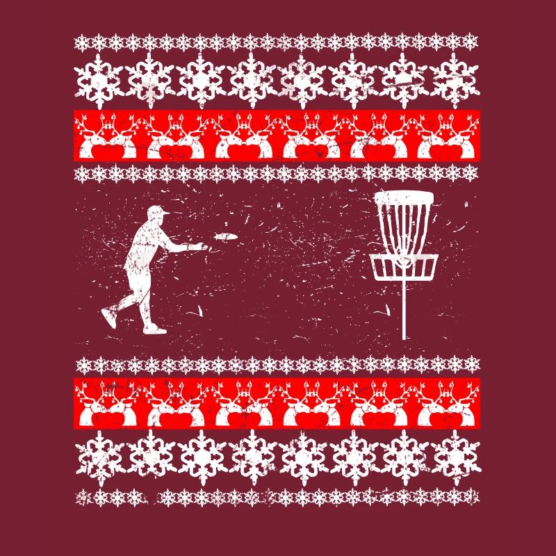 Disc Golf Weihnachten Schneeflocken Artwork