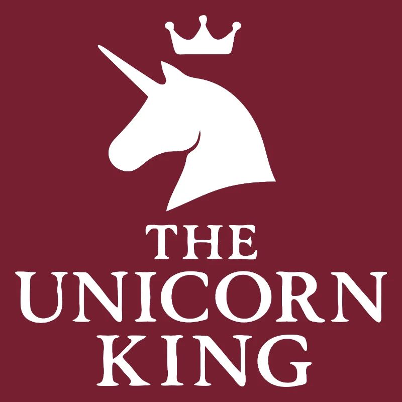 Das Einhornkönig-Logo mit Kronendesign