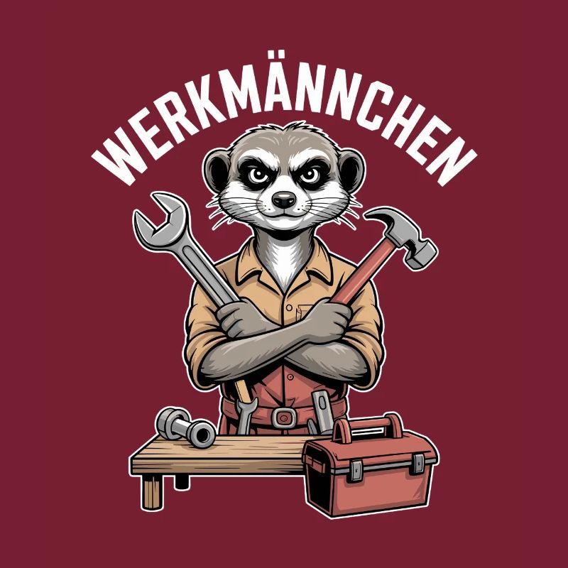 Erdmännchen Echter Heimwerker Mann Handwerker