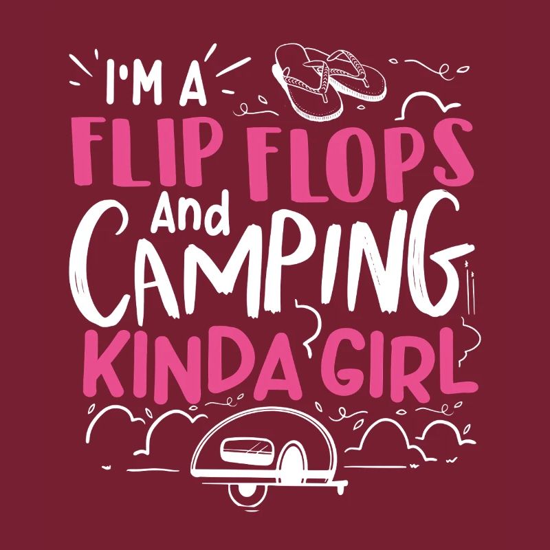 Flip-Flops-Camping-Mädchen