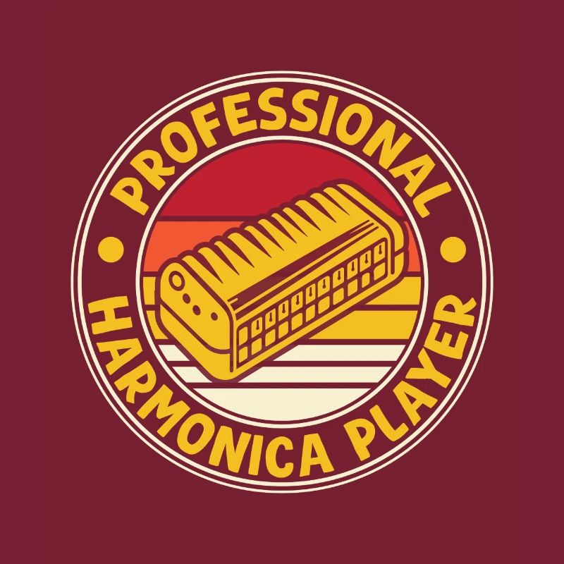 Funny Harmonica Player Professional Harmonica