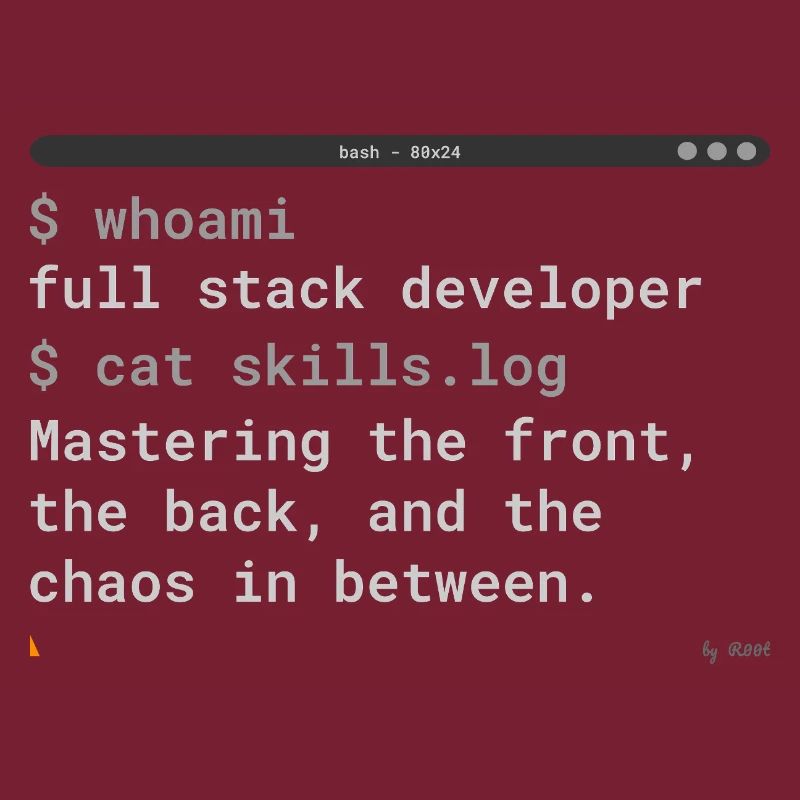 Conception de terminaux développeurs Full Stack