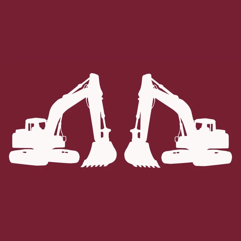 Doppel Bagger Silhouette