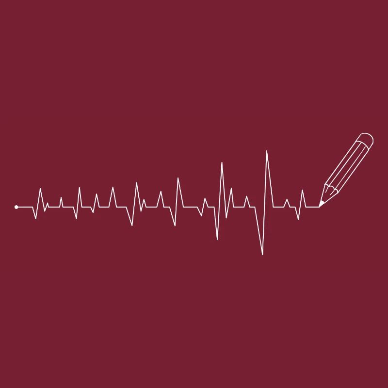 Dessin au trait au crayon ECG