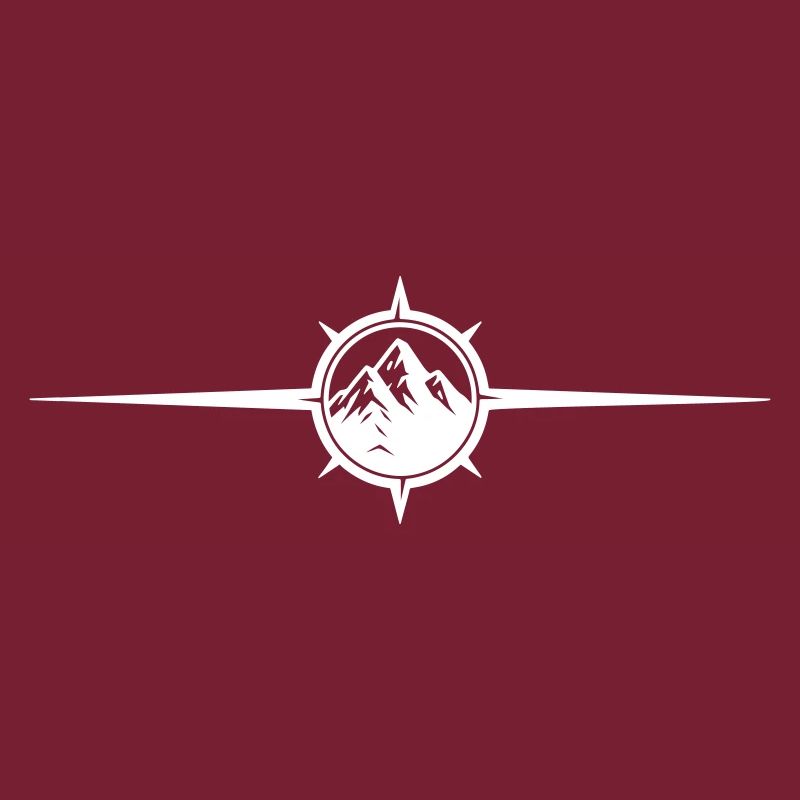 Kompass Symbol Berge