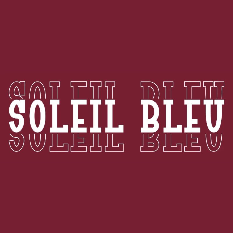 Typografisch Blaue Sonne