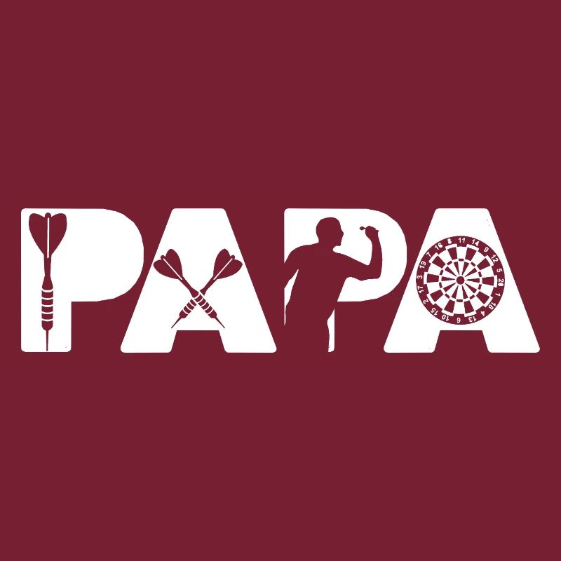Papa Darts Player Master Dartboard Silhouette
