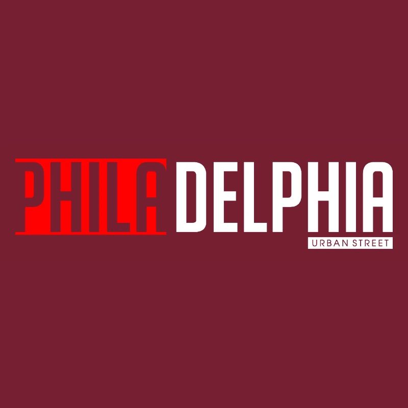 Conception colorée basée sur du texte de Philly et Delta