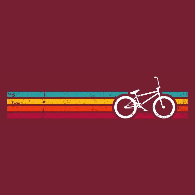 Rayures de vélo arc-en-ciel rétro