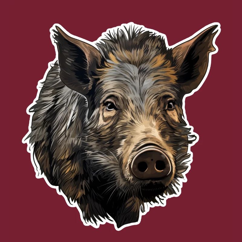 Wild boar's head