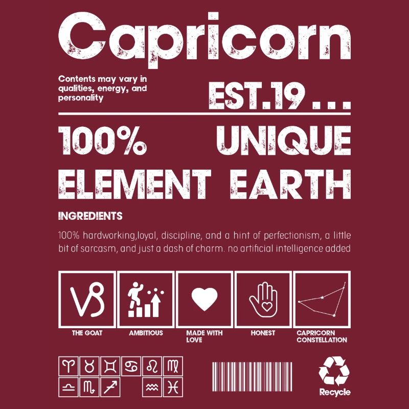 Capricorne Terrestre 100 % Élément