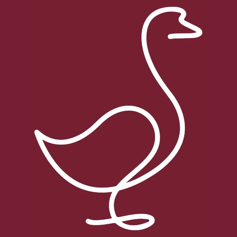 Ente oder Gans Skizze – minimalistisches Motiv