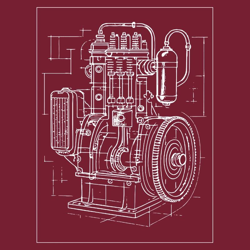 Plan de moteur industriel