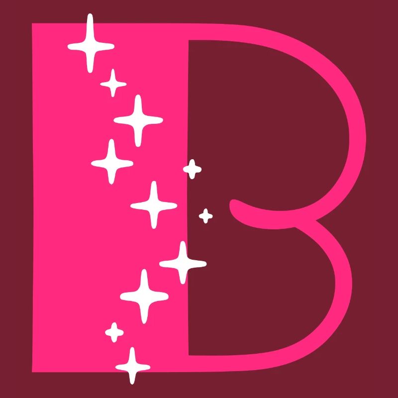 Letter B Glitter