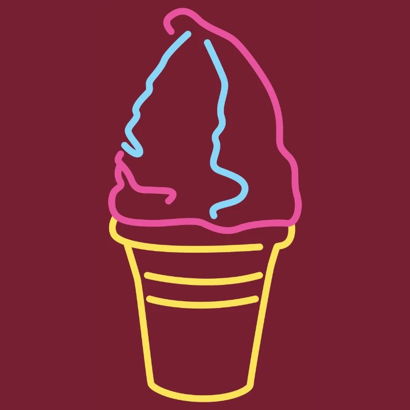 Glace molle colorée