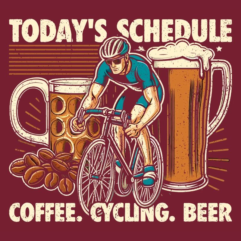Das heutige Programm - Kaffee, Radfahren und Bier