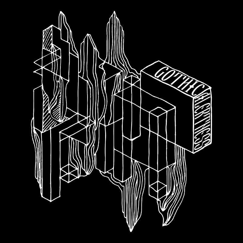 Gothic Alertness - Geometric Line Drawing