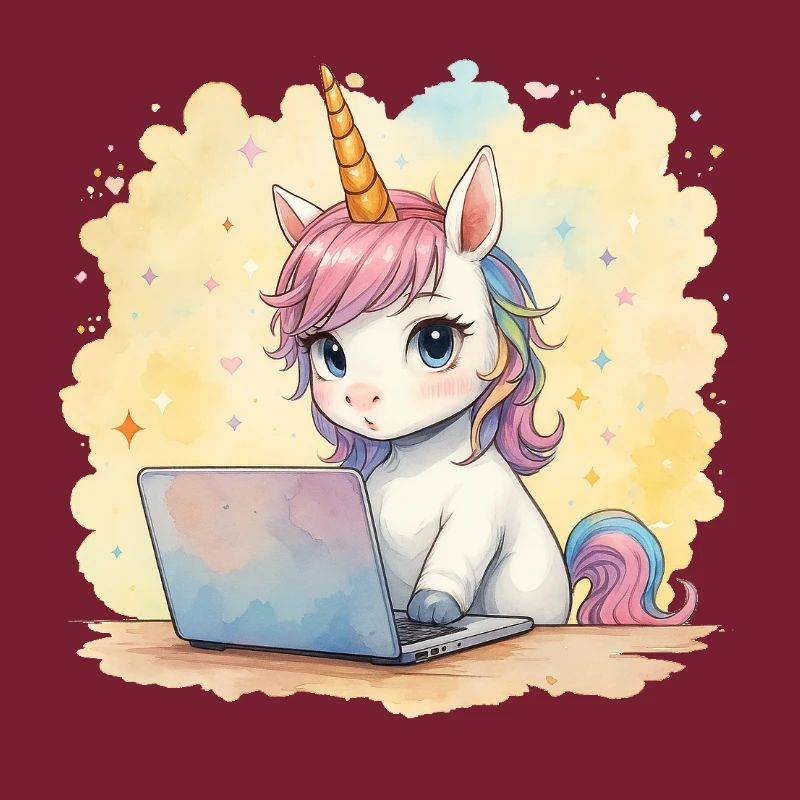 programmierendes Einhorn