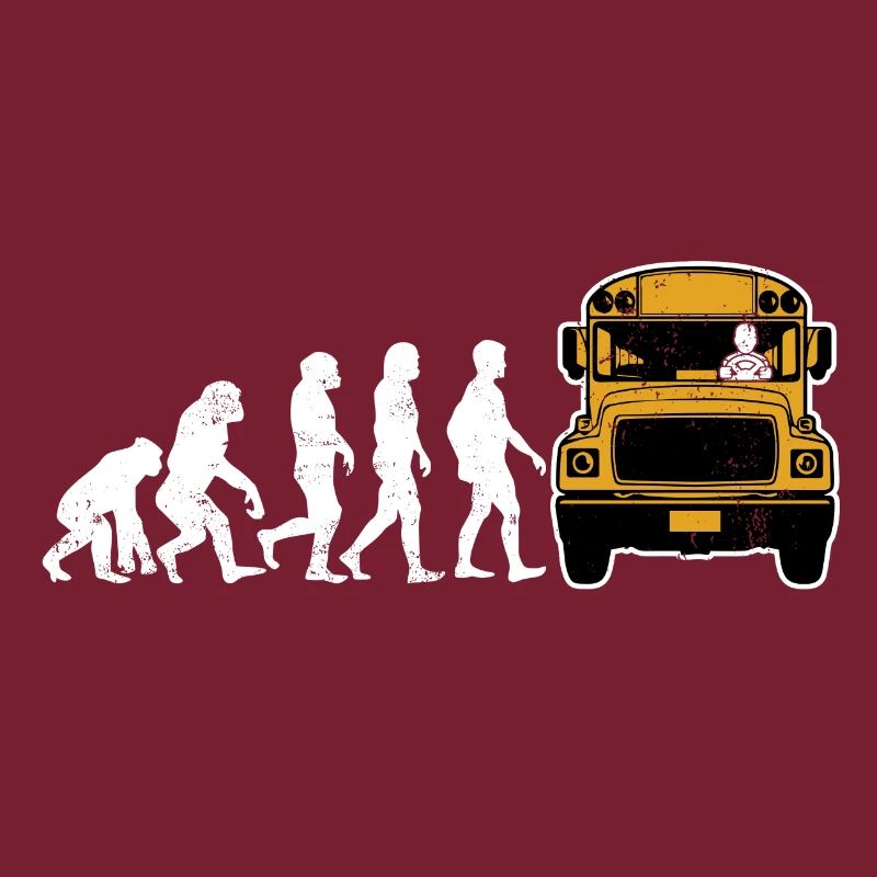 Busfahrer evolution bus fahren geschenk schule