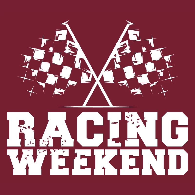 Voitures de week-end de course Symbole de course Drapeau